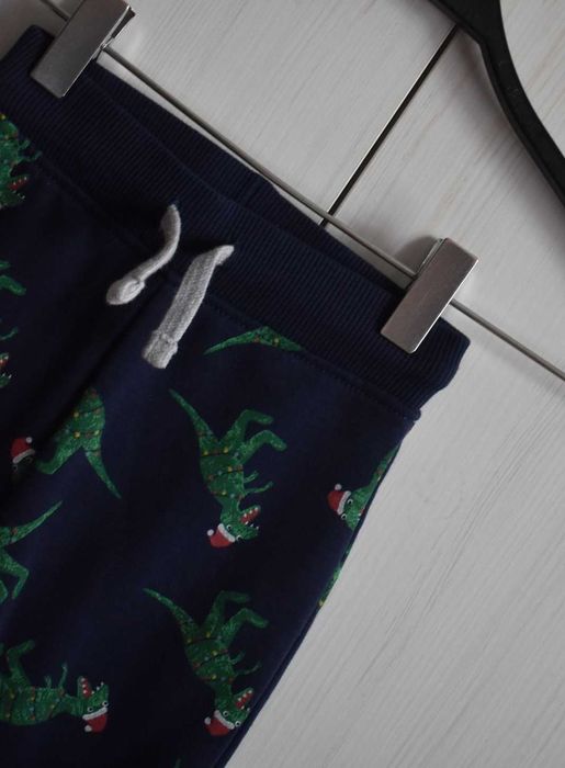 Spodnie świąteczne święta 74 80 dresy mikołajki xmas Mickey dresowe