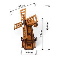 Wiatrak ogrodowy drewniany 100 cm