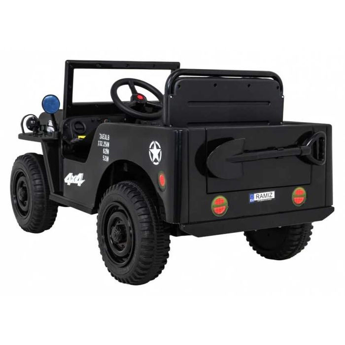 Auto na akumulator 4x4 Pojazd Retro Wojskowy samochód dla dzieci