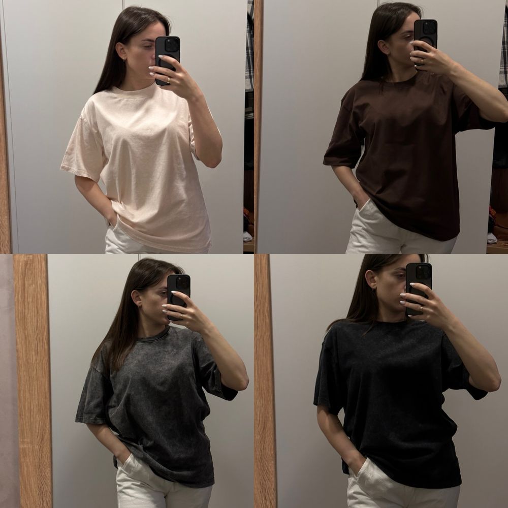 Стильна бавовняна футболка S M в стилі zara oversize літній одяг база