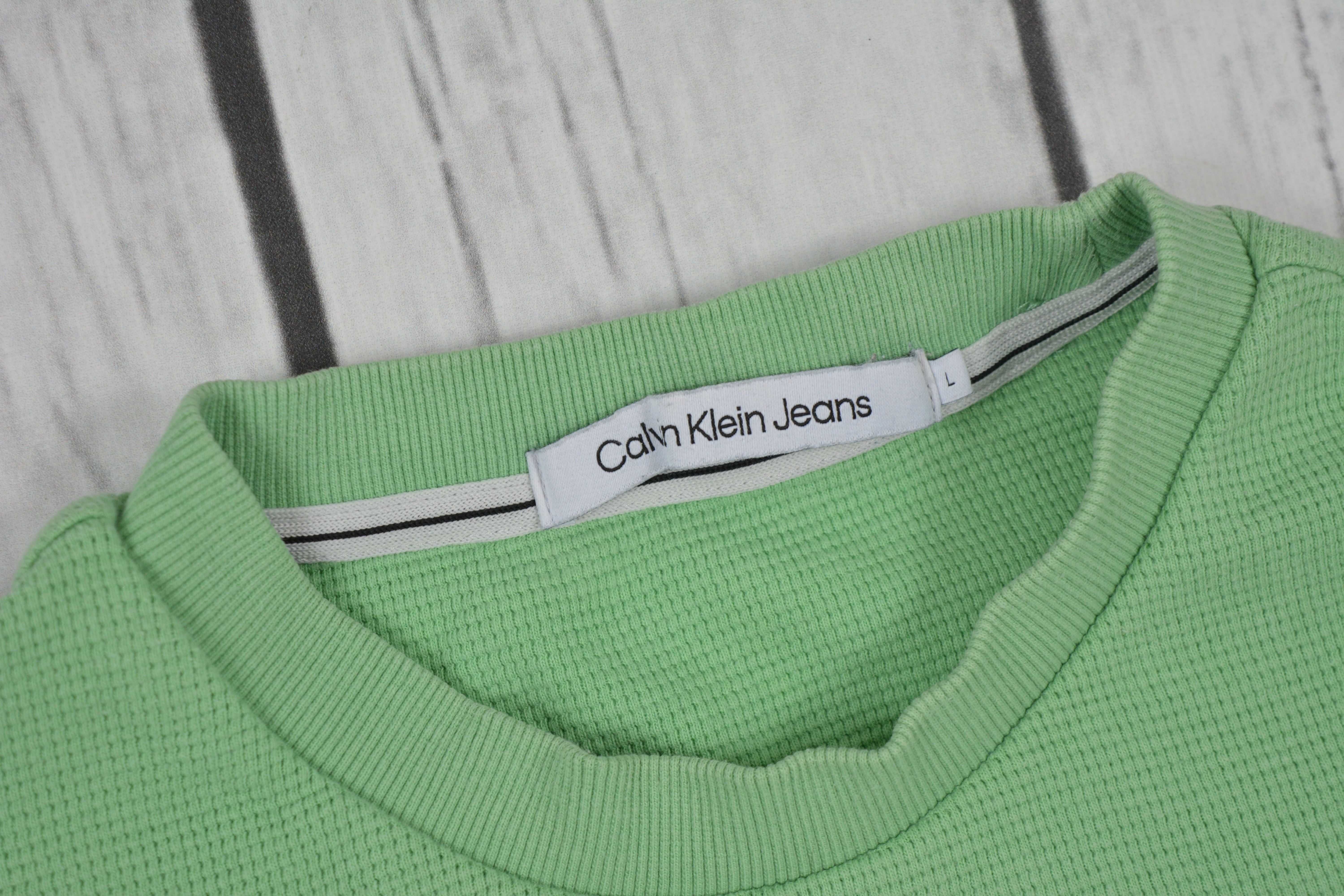 Calvin Klein Jeans CK Elastyczny Bawełniany Sweter Bluza Rozmiar L