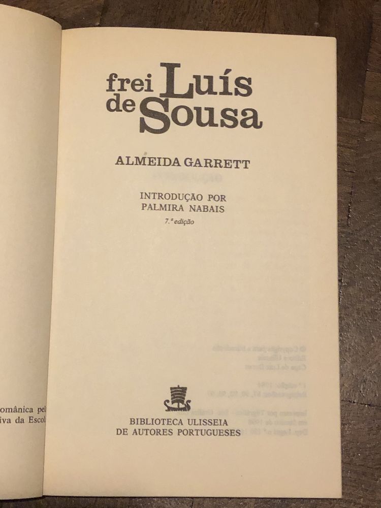 Livro Frei Luís de Sousa - Almeida Garrett