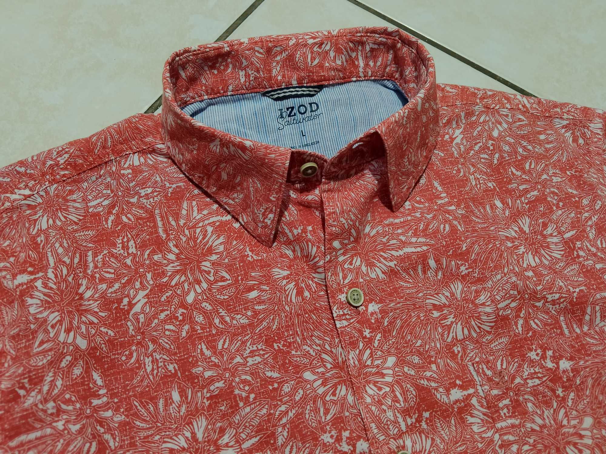 IZOD USA - NOWA! Koszula Męska krótki rękaw rozmiar L