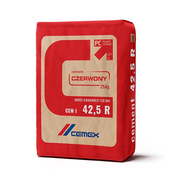 Cement czerwony Cemex I 42.5 worek 25kg