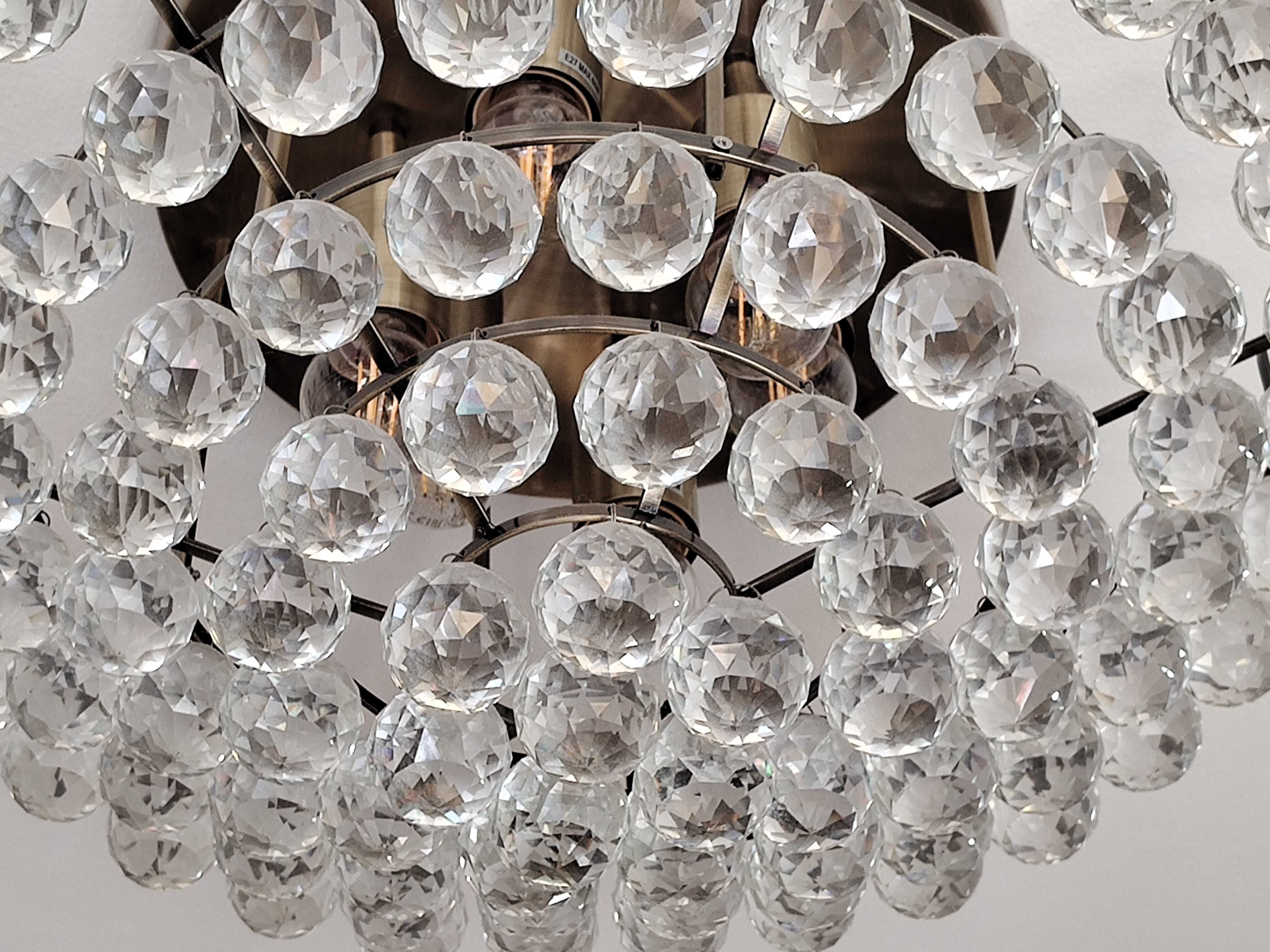 Lampa sufitowa Żyrandol z kryształami