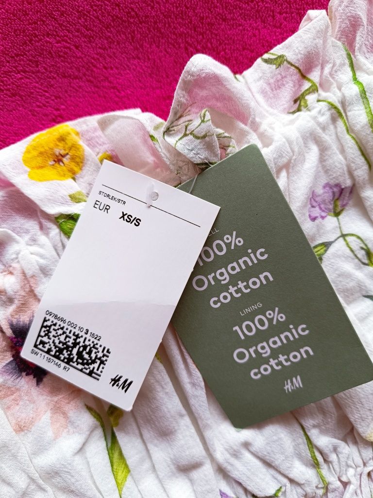 H&M nowy z metką top, 100% bawełny organicznej