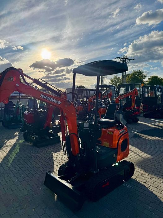Minikoparka Kingway VIP PRO 1000kg DIESEL CHŁOD olej PEŁNE WYPOSAŻENIE