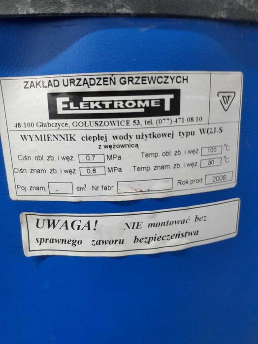 Zasobnik C.W.U Elektromet 300 litrów