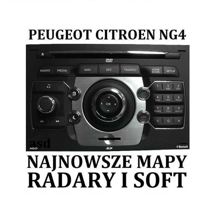 Nawigacja NG 4 HDD mapy 2025 Europa Peugeot Citroen NG4 Wip Com