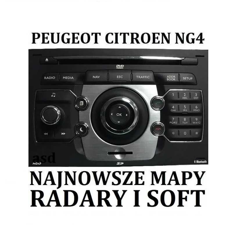 Nawigacja NG 4 HDD mapy 2024 Europa Peugeot Citroen NG4 Wip Com