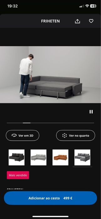 Sofa cama ikea com 2 anos