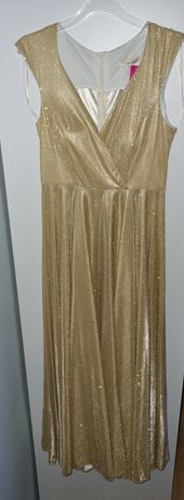 Sukienka złota brokatowa