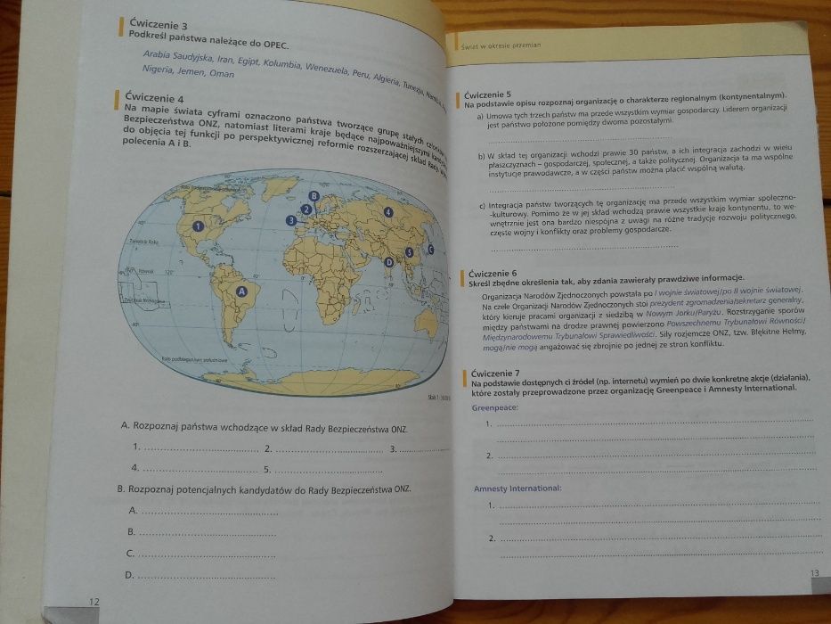 Czas na geografię zeszyt ćwiczeń PWN podstawowy liceum technikum