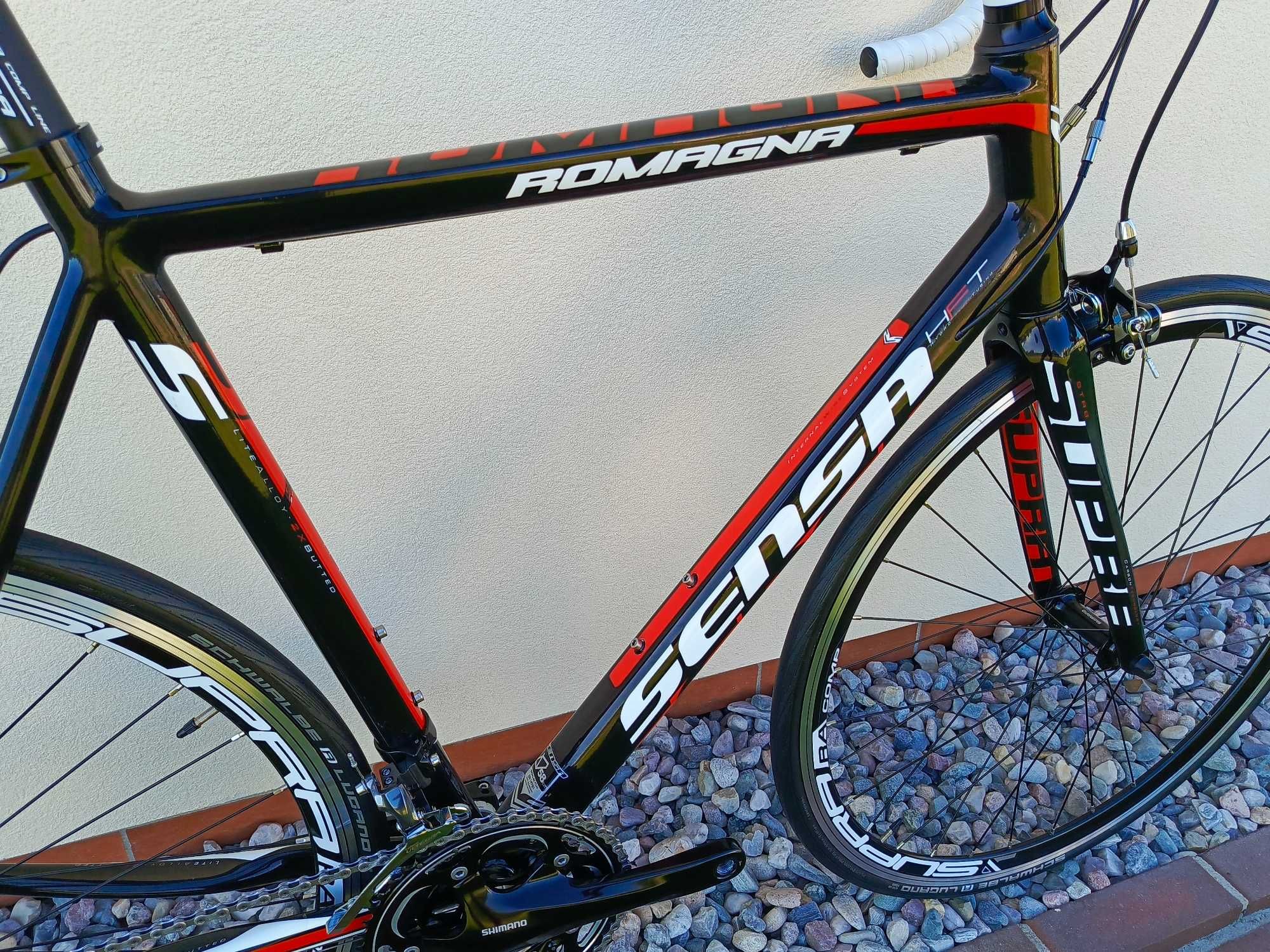 Rower szosowy Sensa Romagna Alu carbon Shimano 105 3x10 jak nowy 58cm!