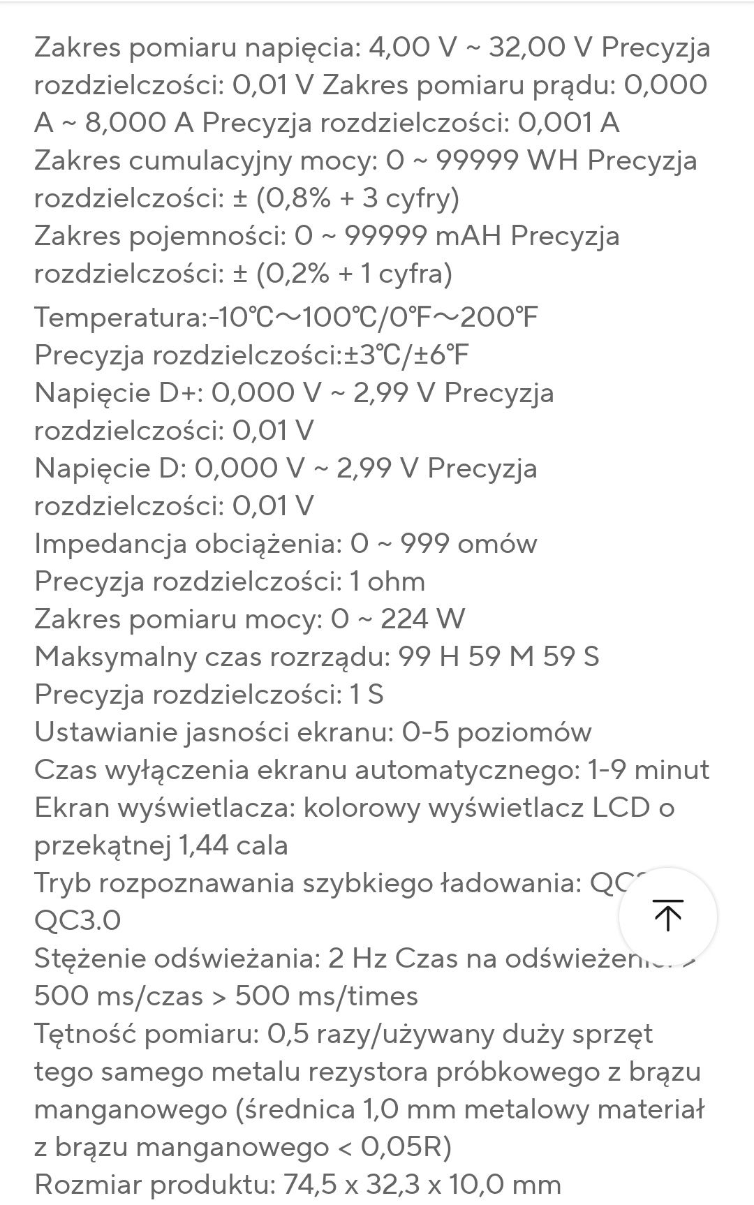 Tester USB ARTOCH 4-32Volt 7Amp. Kolorowy LCD

Producent: Fnirsi
Model
