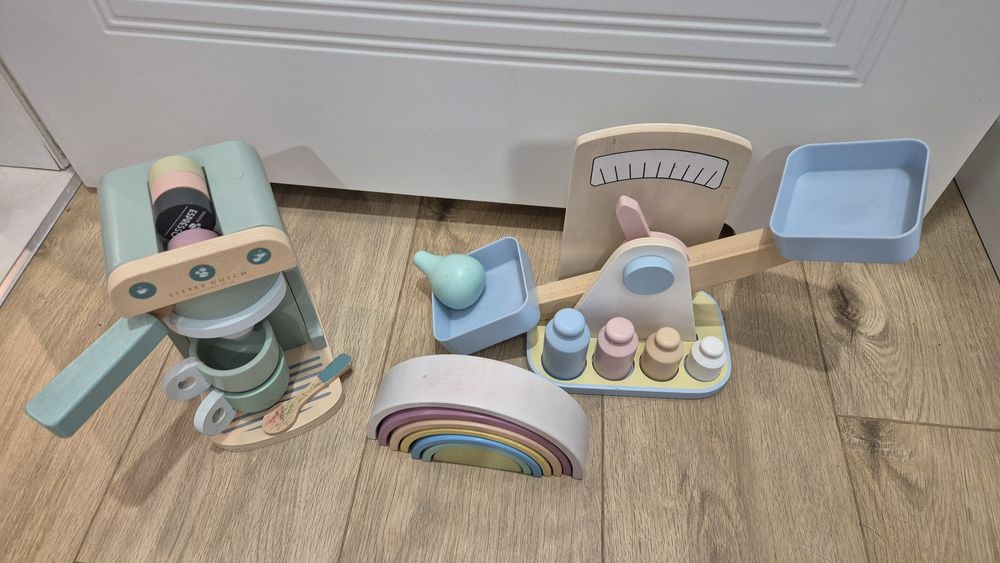 Zestaw drewnianych zabawek little duch