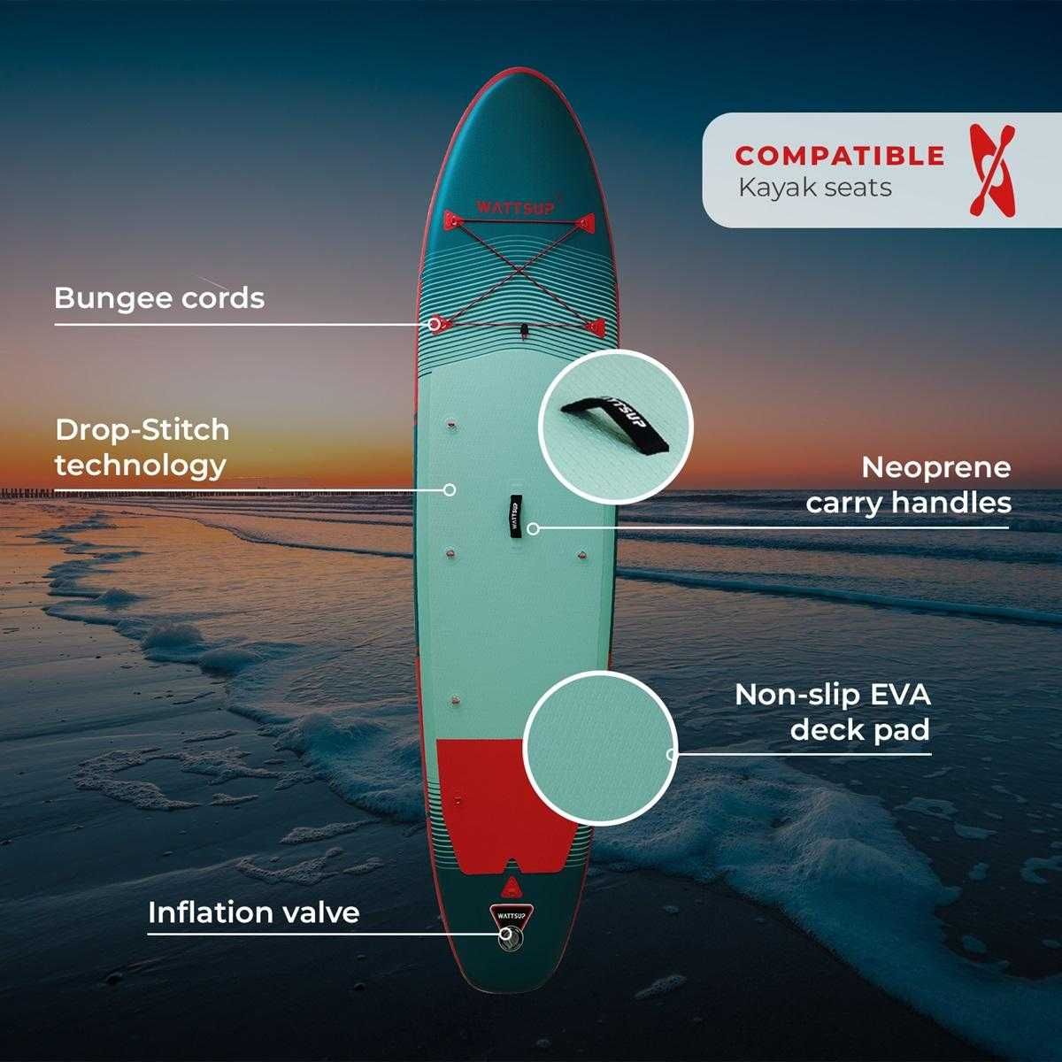 2 місця SUP WattSUP F12 366 Франція борд board доска дошка САП надувна