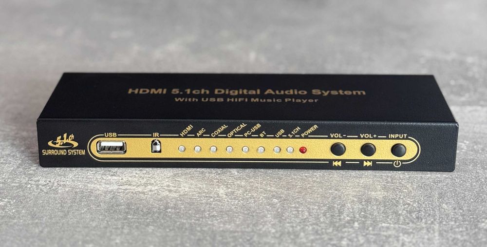 Цифровий аудіодекодер UD851B DTS/DD, DD+/HDMI/ARC 2.1/3.1/4.1/5.1