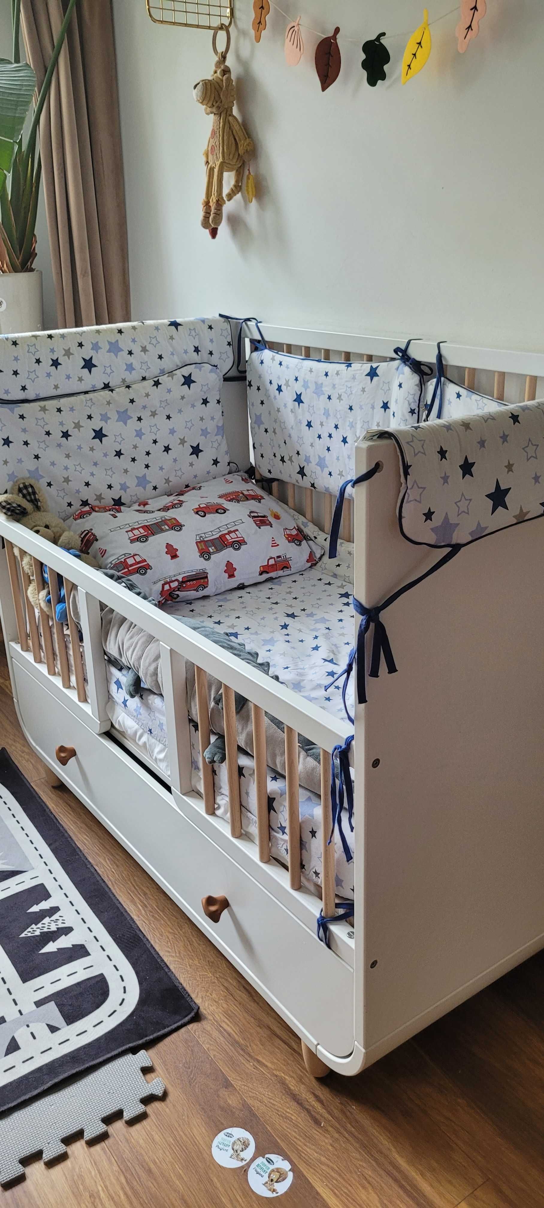 Łóżeczko dla dziecka z szufladą Ikea białe 60x120 plus materac