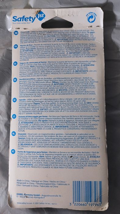 Fecho de segurança para fornos