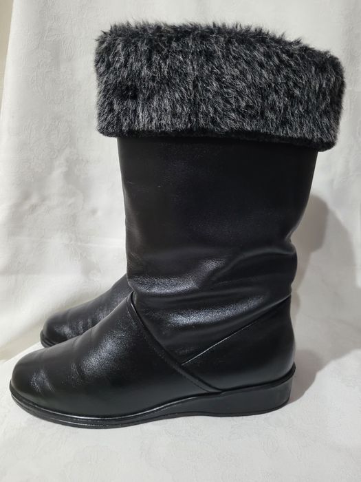 Kozaki zimowe, komfortowe r. 40 skóra naturalna