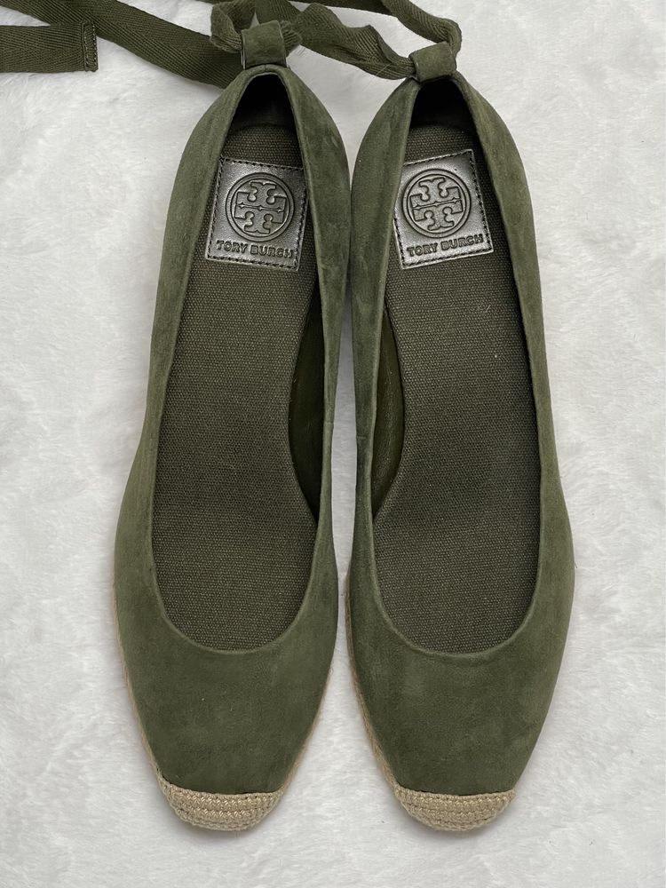 Tory Burch khaki espadryle roz. 40