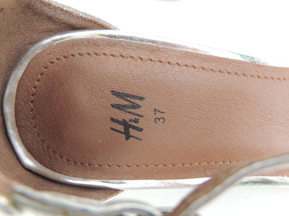 Srebrne sandałki *Hennes & Mauritz* roz 37
