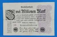 Banknot 2 mln marek , 1923 , państwo