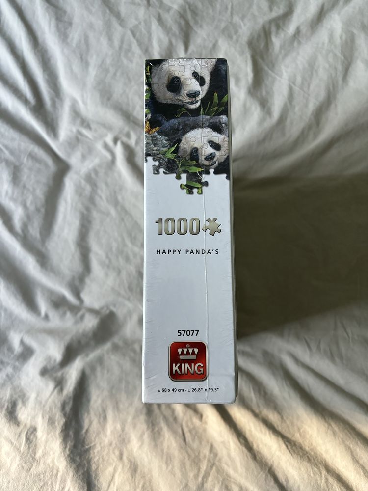 Puzzle 1000 elementów 68x49 cm animal collection happy panda’s king