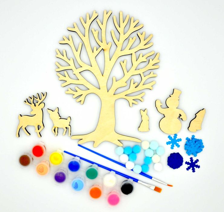 Zestaw kreatywny dla dzieci DIY – zima. Montessori