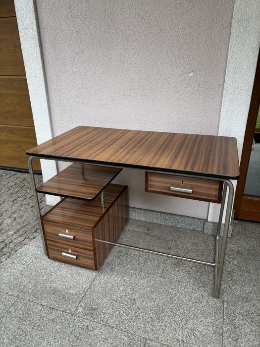 Bauhaus Biurko Lekarskie Gabinetowe Lata 60 XXw Design PRL Vintage