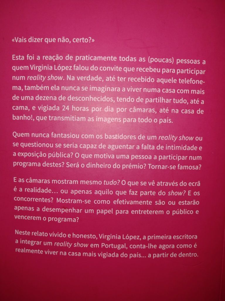 Só eu sei porque estive na casa | Virgínia Lopez (Portes grátis)