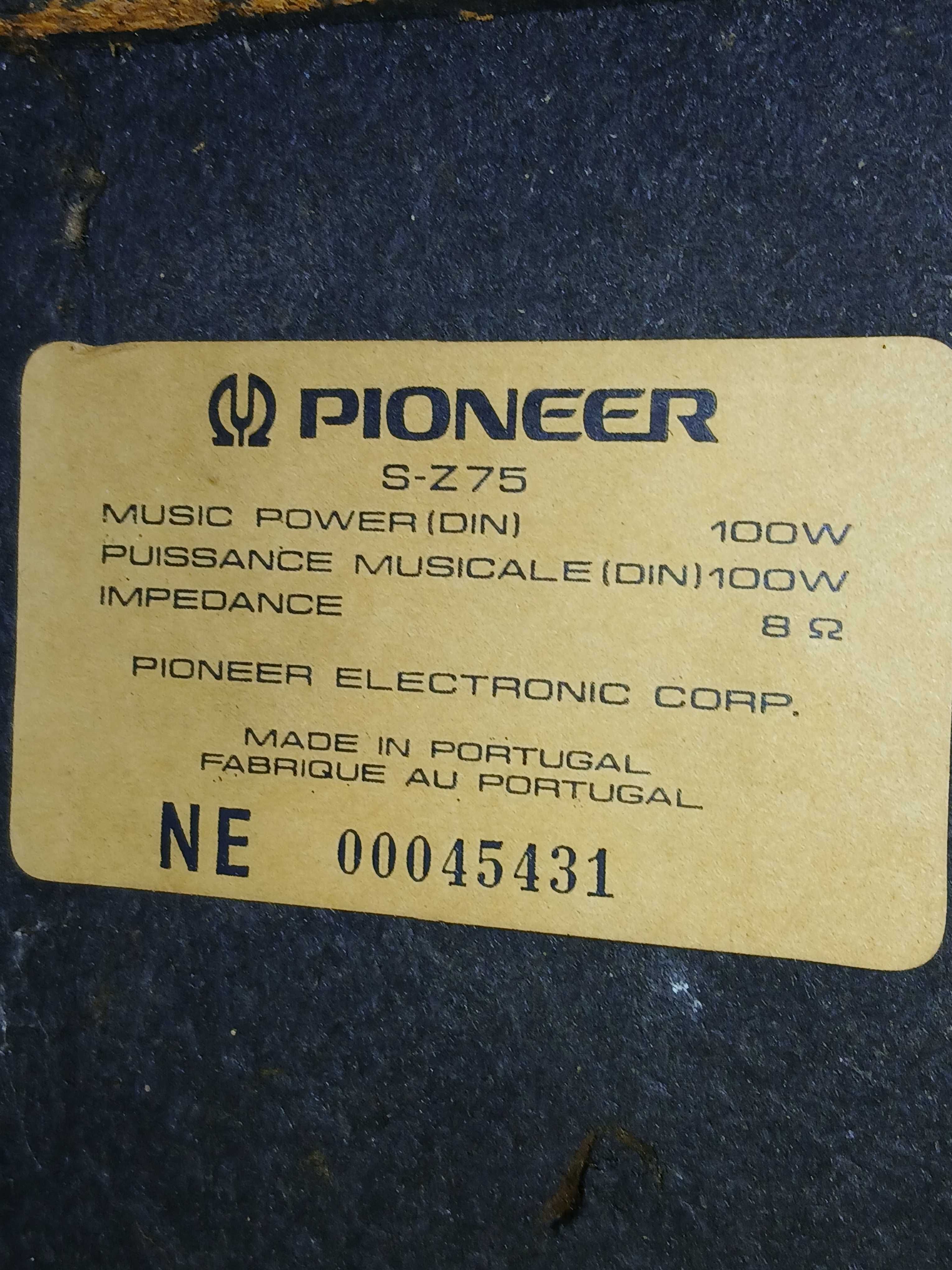 Pioneer colunas 100W
