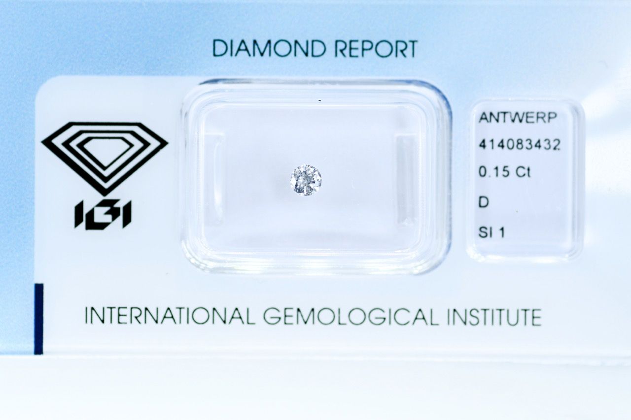 diament na pierścionek zaręczynowy 0,15ct si1 d igi