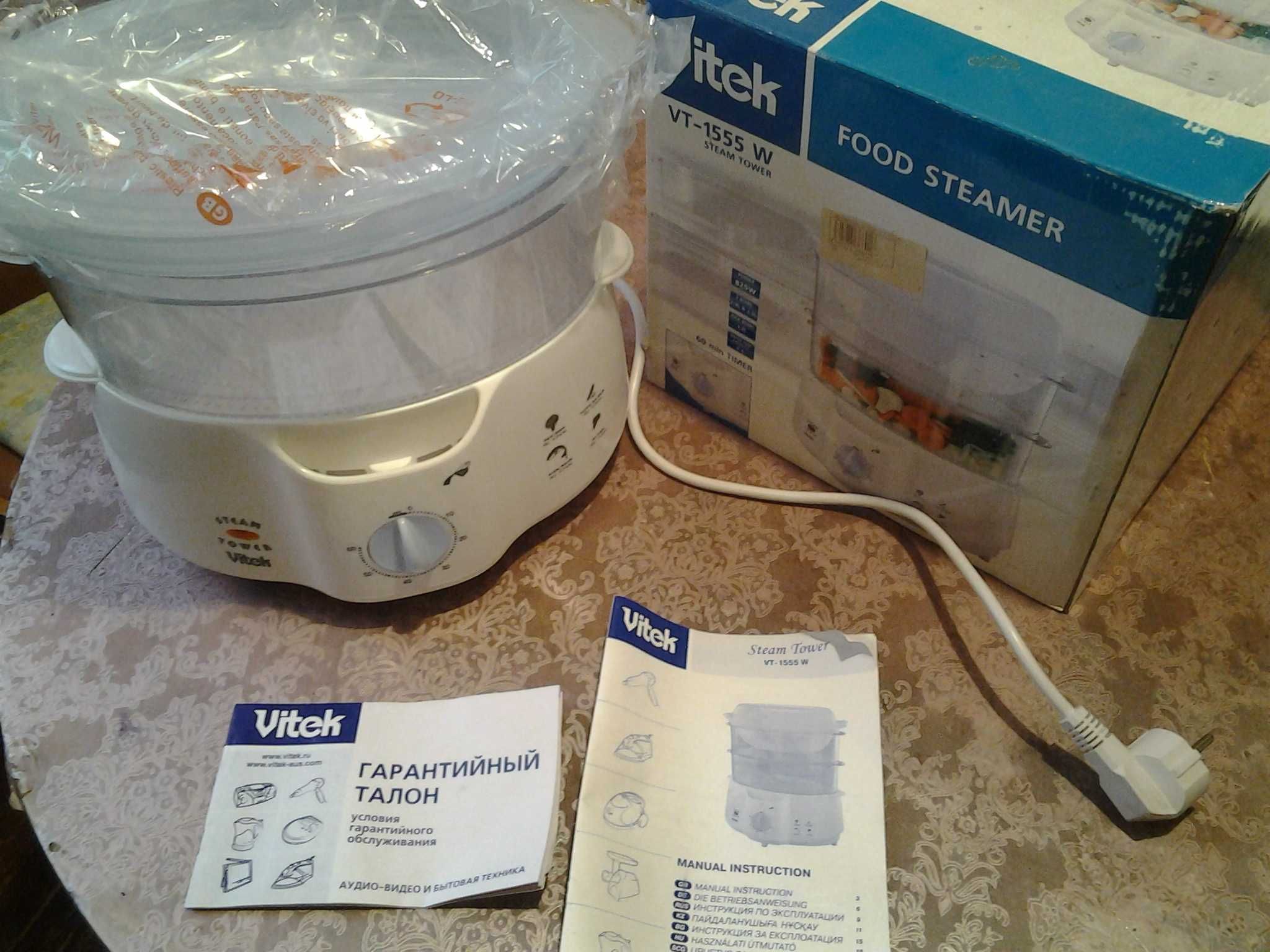 Пароварка новая Vitek, мясорубка