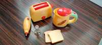 Zastaw 3 interaktywnych urządzeń kuchennych.Toster, czajnik i blender.