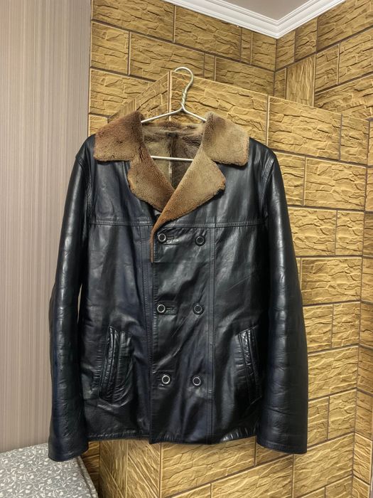 Чоловіча дублянка шкіряна 46 розмір