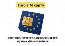 Безлімітна SIM по Європі, SIM для подорожей, Євро SIM, Тариф Max Speed