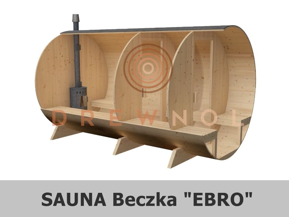 Sauna ogrodowa, sauna, sauna beczka, sauna Ebro, ruska bania DREWNOl