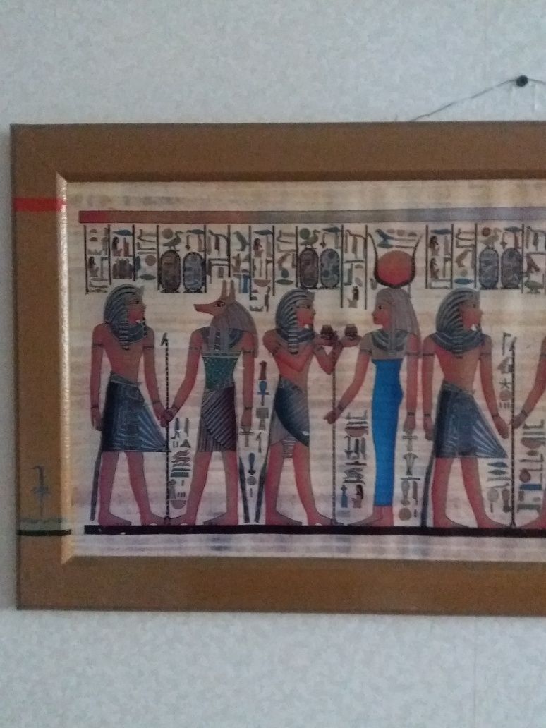 Картина на папирусе в египетском стиле