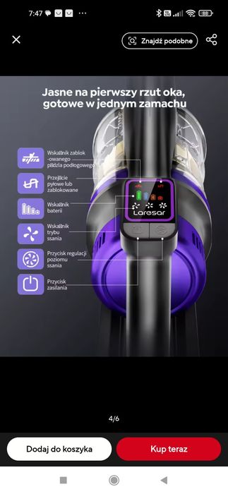 Okazja nowy odkurzacz Laresar X11 pionowy bezprzewodowy używany