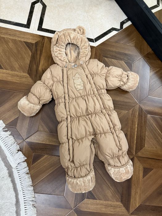Дитячий теплий зимовий комбінезон  трансформер натуральний пух 74-80