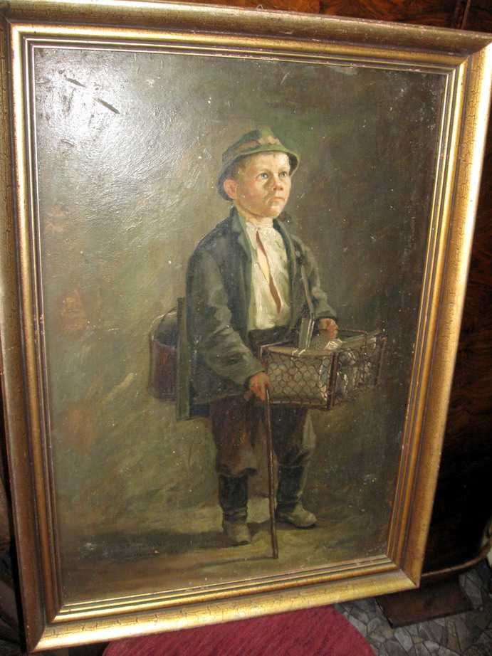 Sprzedawca 1908 r- Przedwojenny obraz W. Barański