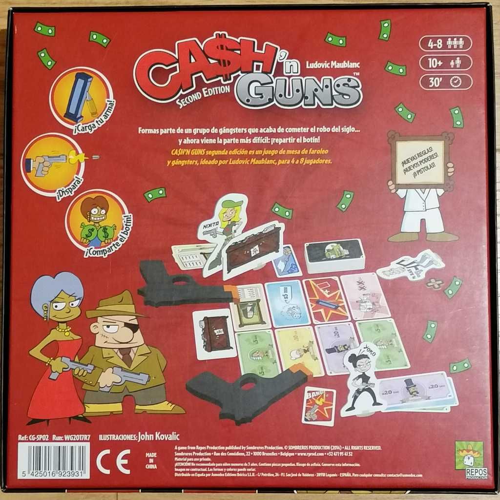 Cash N’Guns (2nd edition) (ES/EN) - jogo de tabuleiro