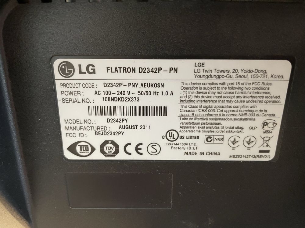LG flatron d2342p
