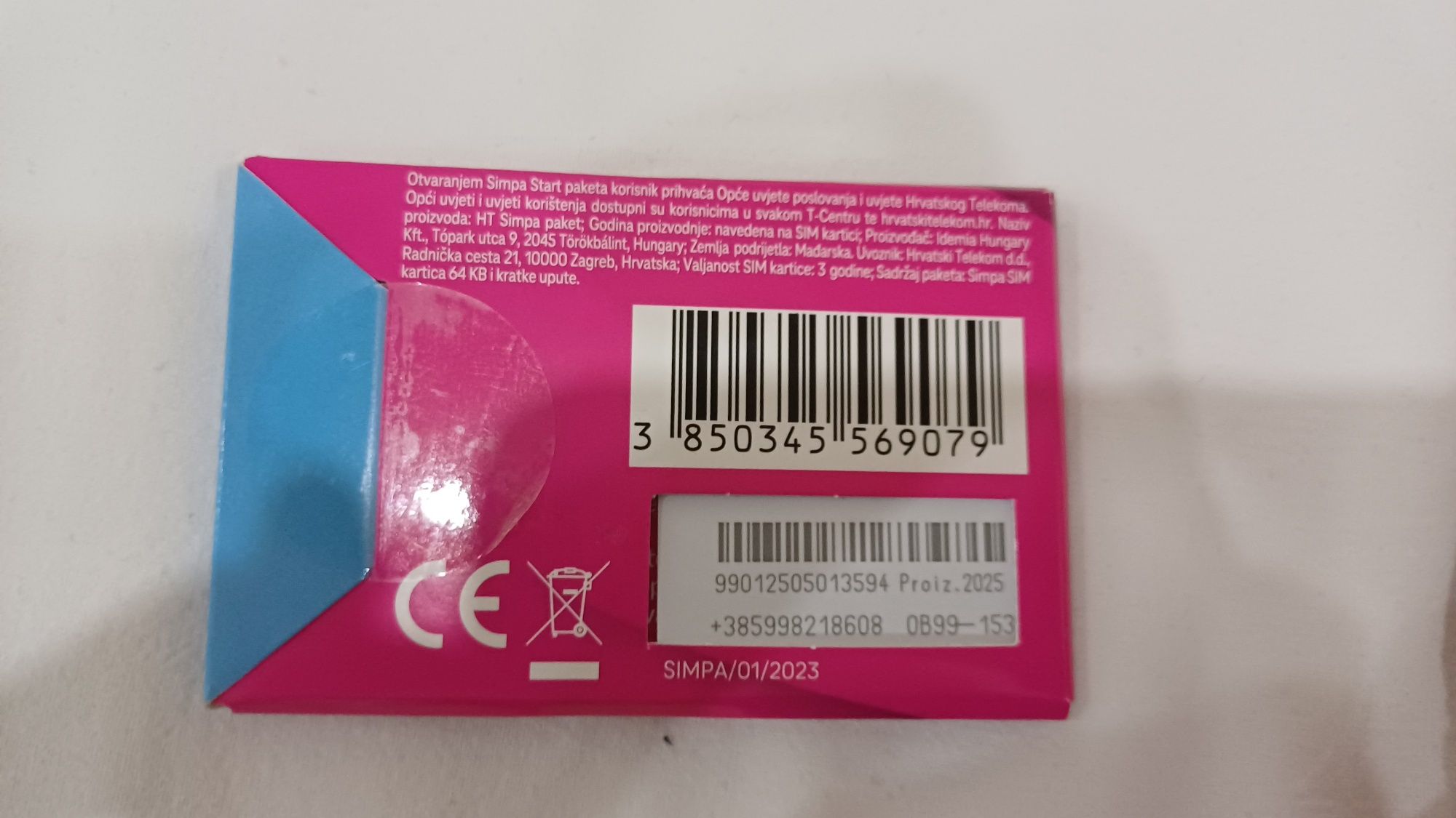 Karta SIM T-Mobile Chorwacja bez rejestracji
