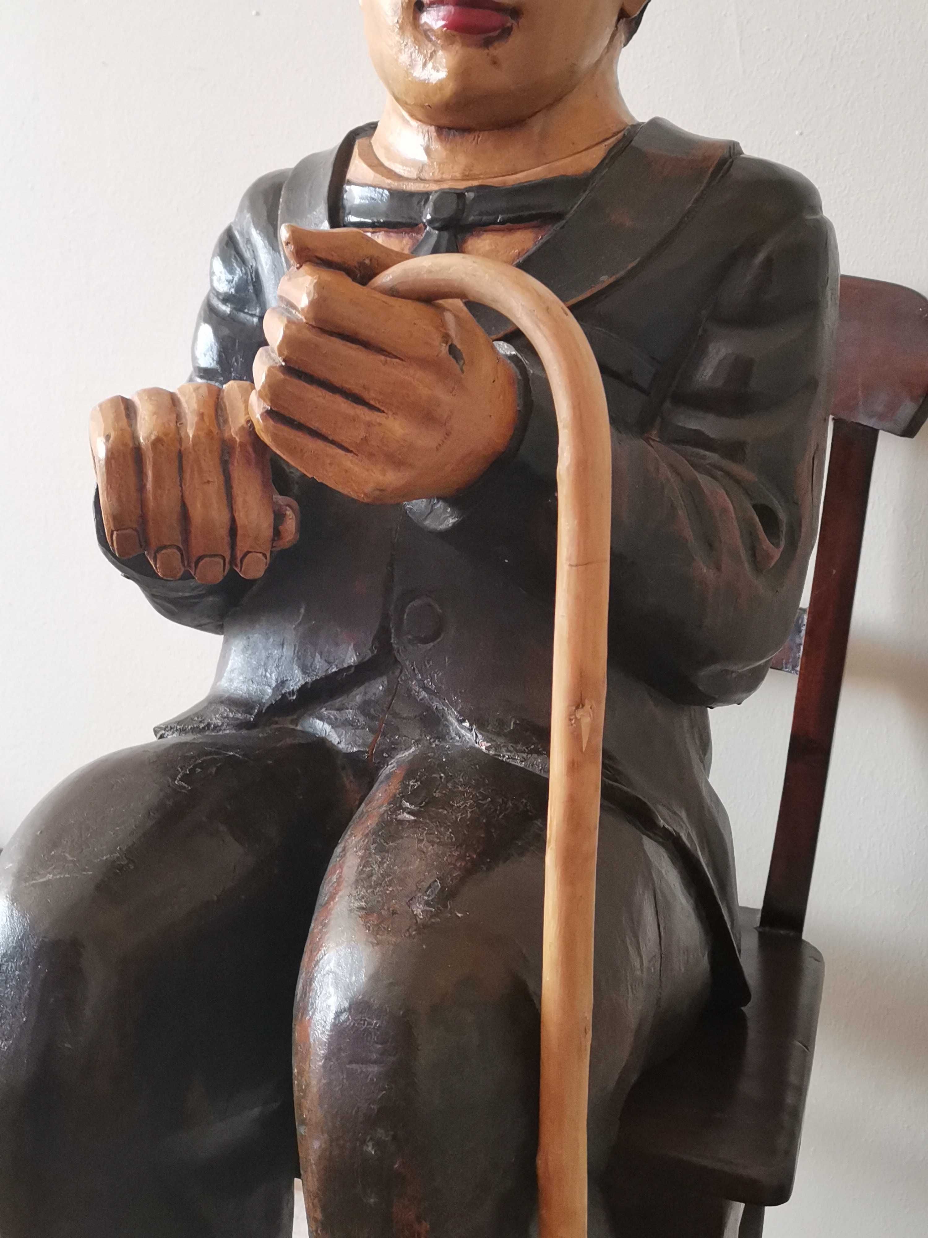 Antyczna rzeźba CHARLIE CHAPLIN Art Deco