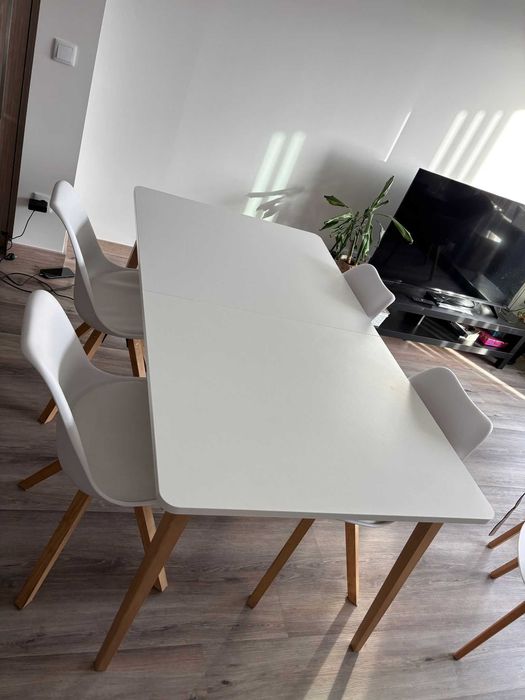 Mesa jantar GAMMELGAB 160/200 x 90 carv/brco