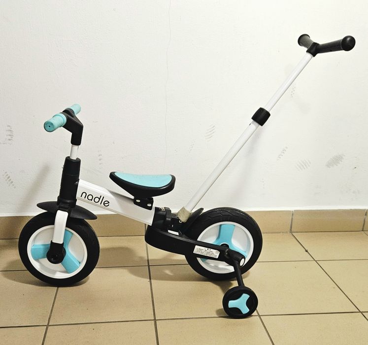 Rower 5w1 Nadle – rowerek biegowy, trójkołowy, z pedałami, rączką