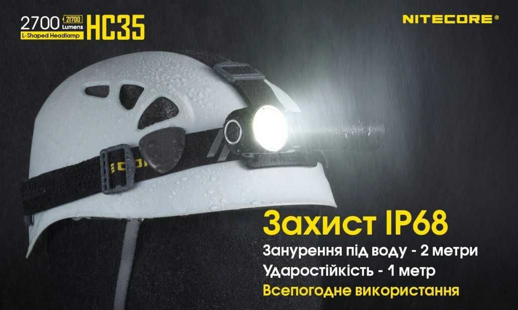 ‼️ 2700Lm налобный тактический фонарь Nitecore HC35 СТРОБОСКОП,МАГНИТ